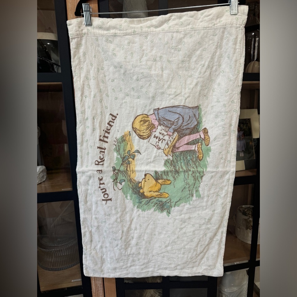 Vintage Disney Classic Pooh You’re a Real Friend Pillowcase Winnie the Pooh